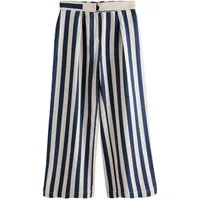 Next Palazzohose Hose aus Leinenmischung mit weitem Bein und Gürtel (1-tlg)