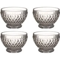 Villeroy & Boch Dessertschale Boston, Kristallglas, Spülmaschinengeeignet, Transparent, Boston, H: 8.1cm