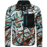 Ragwear Fleecejacke Collsy Gemusterte Herren Plüschjacke mit hohem Kragen