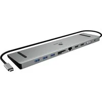 ICY BOX Laptop-Dockingstation USB Type-C® DockingStation mit dreifacher Videoausgabe 61145