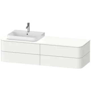 Duravit Happy D.2 Plus Konsolenwaschtischunterbau wandhängend Weiß Seidenmatt 1600x550x408 mm - HP49 HP4963L3636