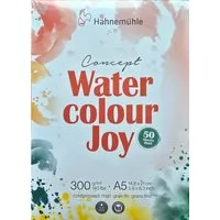 Hahnemühle Aquarellpapier Hahnemühle Water Colour Joy 50 Blatt DIN A5 300 g/m², für Aquarelltechniken