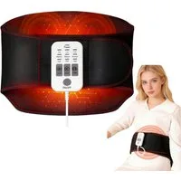 ibettertec Massagegerät Taillenmassagegerät, rückenmassagegerät, Massagegürtel Wärmetherapie, Graphene Wärmetherapie,luftkompressionsmassage, Airbag-Massage,verstellbarer Klettverschluss,9 modi,Ergonomisches
