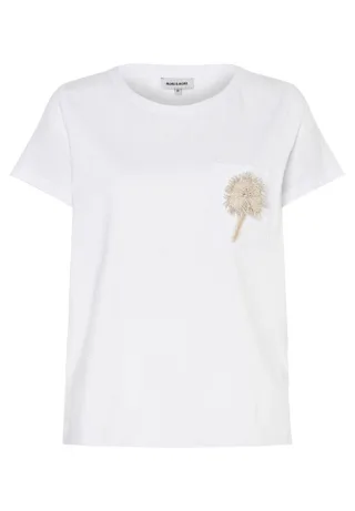 MORE & MORE - T-Shirt mit Taschendetail weiß - Gr. - 36