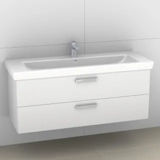 Artiqua 414 Waschtischunterschrank für Subway 2.0 7176D0 Weiß Hochglanz, 414-WU2L-V75-7016-68 414-WU2L-V75-7016-68