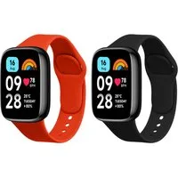 kwmobile 2x Uhrenarmband für Xiaomi Redmi Watch 3 Active Armband Smartwatch, 2-tlg., Fitnesstracker Band Set aus TPU Silikon - Ersatzarmband Smartwatch