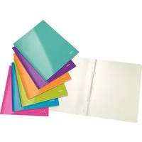 LEITZ Hefter Schnellhefter Wow A4 PP-laminiert 300g/qm VE=6 Stück farbig sortiert