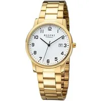 Regent Quarzuhr W0259 - 1975.39.89, Armbanduhr, Herrenuhr, Damenuhr, Datum, Edelstahlarmband