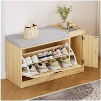 Yorbay Schuhschrank Multifunktionaler Schuhbank mit Sitzkissen 80x30x50 cm, belastbar bis 80 kg, für Flur, Wohnzimmer, Diele