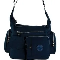 BAG STREET Schultertasche Bag Street Damenhandtasche Schultertasche (Schultertasche), Damen, Jugend Schultertasche Nylon, blau ca. 32cm x ca. 20cm