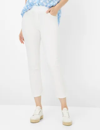 Raphaela by Brax Damen Five-Pocket-Hose Style PAMINA 6/8 WHITE, weiß, Gr. 36