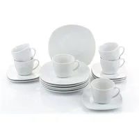 Retsch Arzberg Kaffeeservice Geschirr-Set, Service Fino (18-tlg), 6 Personen, Porzellan, 18 Teile, für 6 Personen