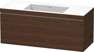 Duravit L-Cube c-bonded Set wandhängend Nussbaum gebürstet Matt 1200x480x500 mm - LC6919N6969 LC6919N6969