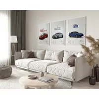JUSTGOODMOOD Poster Sportwagen BMW LOTUS SUBARU Klassiker Legenden Geschenk für ihn Wohnzi, BMW M4 CSL (1 St)