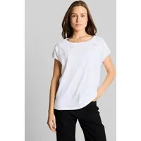 TOM TAILOR T-Shirt T-Shirt T-Shirt mit Lochstickereien