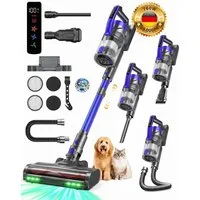 ZOOMCAT Akku-Stielstaubsauger Hand- und Stiel-Staubsauger Kabellos,89KPA/760W/70Mins akkustaubsauger, 760 W, beutellos, V‑förmige Antitangle‑Bürste, Flexibler Bürstenkopf, Kabellos & leicht