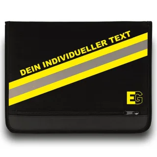 Einsatz-Schreibmappe | EINSATZGEIL | EG-HUPF mit Reflexstreifen & Wunschtext | Organizer | Schreibblock | 2-fach Ringbuch Bindung | Einsteckfach Ohne Text