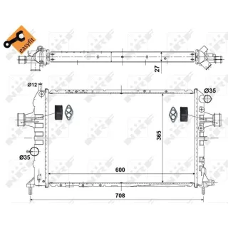 NRF Motork?hler gel?tet Opel Astra H Zafira B 58344