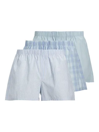 JACK&JONES - JACMILANO WOVEN BOXERS 3 PACK NOOS Chambray Blue - Gr. - XL