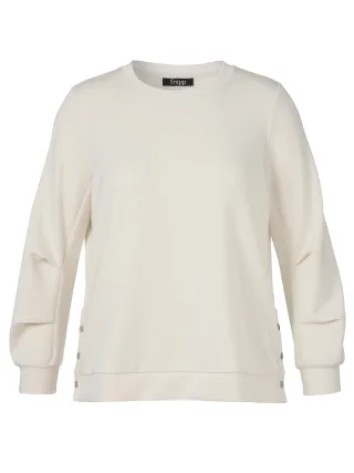 Frapp - Sweatshirt Rundhals 1/1 Arm Stickerei butter - Gr. - 46