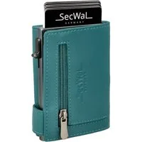 SecWal Geldbörse, Kartenetui mit Münzfach Reißverschluß, Slim Wallet, RFID Schutz, Geldbeutel klein, für Herren und Damen