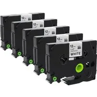 FELIXLEO Beschriftungsband Pack TZe-231 Schriftband für Brother P-Touch, 12mm Schwarz auf Weiß