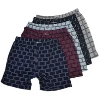 Toker Collection® Boxershorts Herren Boxershort kariert Gr. S,5er Pack (Packung, 5er - Pack) Logostickerei am Bund