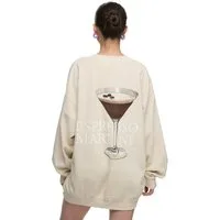 Worldclassca Sweatshirt Worldclassca Oversized Sweatshirt ESPRESSO Print Langarm Pullover Print ESPRESSO MARTINI