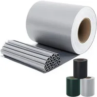 Sekey Sichtschutzstreifen PVC Sichtschutzstreifen blickdicht Sichtschutz Rolle 35/50m x 19cm, Nur 0,6 € pro Meter für Doppelstabmatten Zaun, inkl. Clips