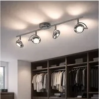Esto LED Deckenleuchte, Leuchtmittel inklusive, Warmweiß, LED Deckenlampe 4 flammig Spotleiste schwenkbare Strahler Länge 70 cm