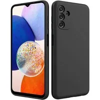CoolGadget Handyhülle Handy Schutzhülle für Samsung Galaxy A14 4G / 5G matt schwarz 6,8 Zoll, Silikon TPU Hülle Schutz Tasche Cover schlicht Slim Case