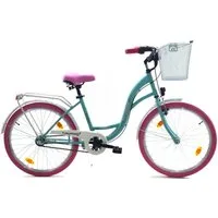 T&Y Trade Cityrad 24 Zoll Kinder Mädchen City Fahrrad Bike Rad NEXUS Reflex BMP 3 Gang, 3 Gang Shimano, Nabenschaltung, Rücktritt, Gepäckträger, Licht, 3 Nexus Gang, Seitenständer, Korb
