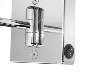 Koh-I-Noor QUADROLOLED HOTEL Direkter Stromanschluss. Einfacher Arm 20x20x31, Chrom, H60/1KK3 H60/1KK3