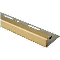 tktrading24 Abschlussprofil Quadrat Fliesenprofil Edelstahl V2A L250cm H10 gold gebürstet