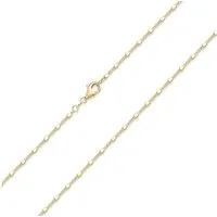 Materia Kette ohne Anhänger Damen Gelbgold Würfelkette 925 Sterling Silber Ø1,5mm K72, 925 Sterling Silber