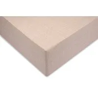ZO HOME Spannbettlaken Lino, Renforcé, Gummizug: rundum, (1 Stück), Laken aus 100% Baumwolle, Leinen Optik, Print, Betttuch ab 90x200
