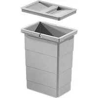 Hailo Einbaumülleimer Hailo Inneneimer 1075959 mit Deckel hellgrau 8 L 226 x 156 x 295 mm