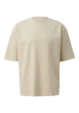 Q/S designed by - Loose Fit T-Shirt aus Heavy Jersey beige - Gr. - XXL