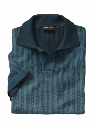 Mey & Edlich Herren Regelbrecher-Polo Blau 100 % Baumwolle