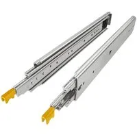 SO-TECH® Auszug Schwerlastauszug 200 kg mit Lock-in/out Einrastfunktion (2 St), gelber Hebel, KV2-200-H76-L600-LC 609,6 mm