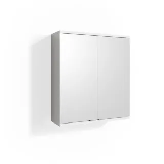 Vicco Badspiegelschrank, Weiß, Holzwerkstoff, 3 Fächer, Rechteckig, 60x68x20 cm, Badezimmer, Badezimmerspiegel, Spiegelschränke