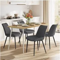 SONGMICS Esszimmerstuhl Stuhlset – Polsterstühle, Moderner Küchenstuhl. Samt (4 St), Küchenstuhl, Samt,Polsterstuhl, bis 120 kg, ERGONOMISCHES DESIGN