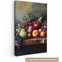 OneMillionCanvasses® Leinwandbild Rustikal - Stilleben - Obst, Fotodruck (1 St), Leinwand Canvas Wandbild, Wanddekoration 20x30 cm
