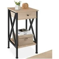 tectake Beistelltisch Dayton (1-St., 1 tlg), Stilvoller Beistelltisch im kantigen Industrie-Look
