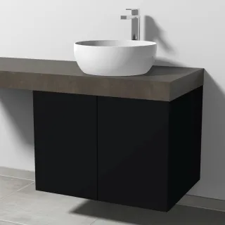 Sanipa Waschtischunterbau mit Türen 2morrow (P2362) 510x700x520 Schwarz-Matt, P236208 P236208