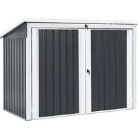 HOME DELUXE Mülltonnenbox BASURA L - 1x 240L + 2x 120L (1,5 m², Komplett-Set), abschließbare Türen, Gartenbox, Mülltonnenverkleidung