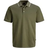Jack & Jones Poloshirt Blaethan Detail SS Polo kurze Ärmel und Kragen mit farblich abgesetztem Streifen