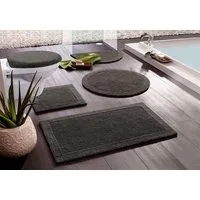 OTTO home Badematte Kapra 1, Badvorleger, Badezimmer Teppich, Höhe 14 mm, beidseitig nutzbar, strapazierfähig, fußbodenheizungsgeeignet, Baumwolle, rechteckig, mit Bordüre, Badteppich, Badematte, Baumwolle