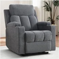 Bonzy Home TV-Sessel Relaxsessel mit Liegefunktion, Fernsehsessel, Wohnzimmer 90 °-160 ° (1-St), Manueller Verstellbarer Relaxsessel mit Fußstütze und Becherhalter