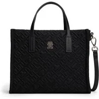 Tommy Hilfiger Tragetasche TH CITY MINI TOTE MONO NYLON, Damen Schultertasche, Businesstasche mit TH-Logoprägung